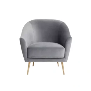 hauseon grey accent chair with gold legs
