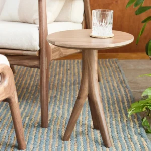 Hauseon mid-century modern wood side table.