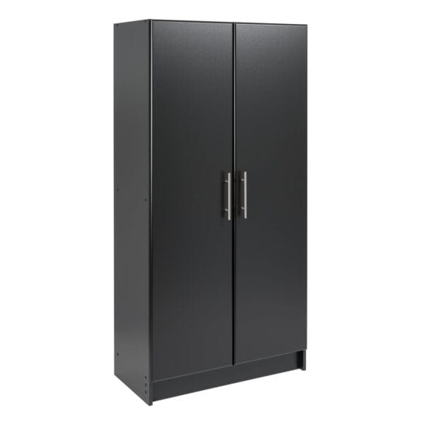 32 Inch 2-Door Freestanding Storage Cabinet Bedroom Garage Utility - Image 2