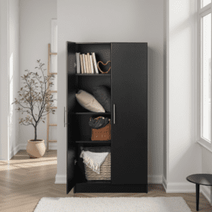 32 Inch 2-Door Freestanding Storage Cabinet Bedroom Garage Utility