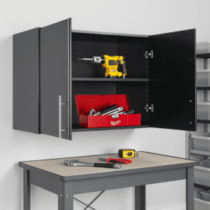 32 Inch Wall Mount Upper Storage Cabinet 2 Door Garage Laundry