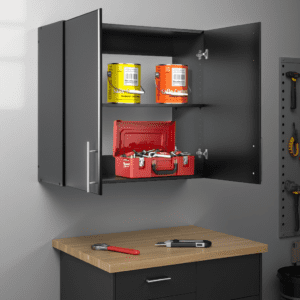 32 Inch Tall 2-Door Wall Cabinet Extra Height Garage Storage