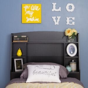 Twin Size Modern Wood Headboard Clean Panel Bed Head