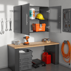 30 Inch Overhead Garage Wall Cabinet 2 Door Compact Storage