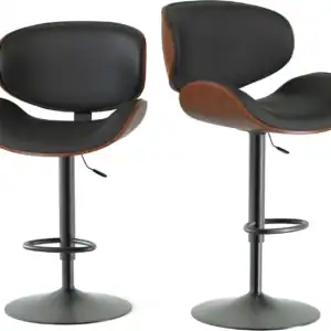 Bar Stool Set of 2 Upholstered Kitchen Counter Vanity Bar Chair Pair