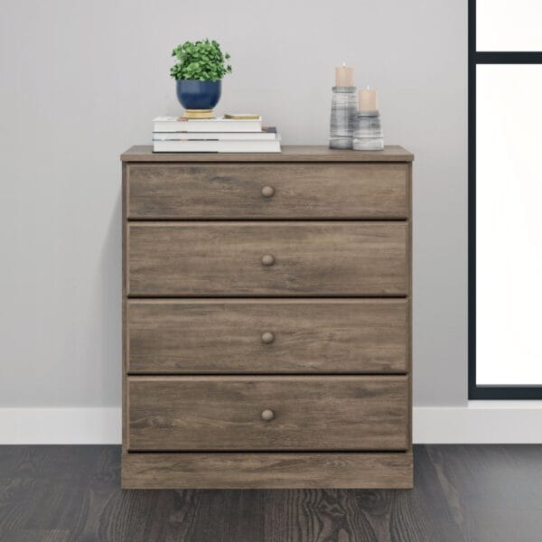 4-Drawer Bedroom Chest of Drawers Compact Wood Storage - Image 7