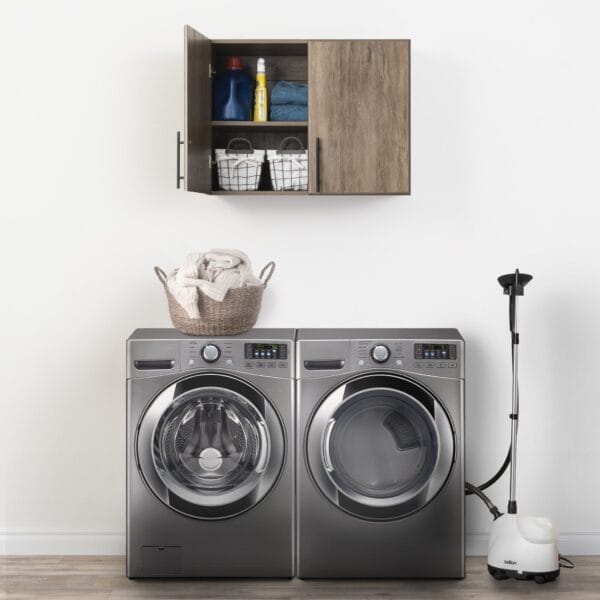32 Inch Wall Mount Upper Storage Cabinet 2 Door Garage Laundry - Image 3