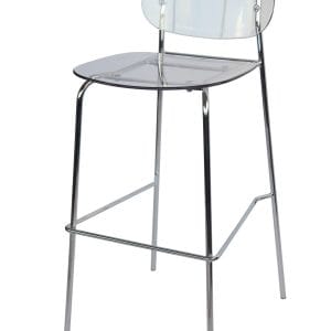 Clear Acrylic Counter Height Bar Stool Modern Transparent Ghost Stool
