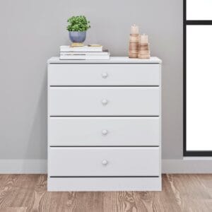 4-Drawer Bedroom Chest of Drawers Compact Wood Storage