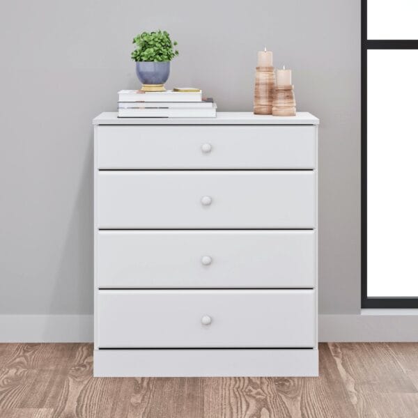 4-Drawer Bedroom Chest of Drawers Compact Wood Storage