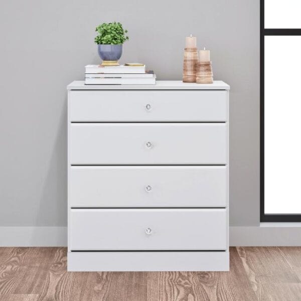 4-Drawer Bedroom Chest of Drawers Compact Wood Storage - Image 5