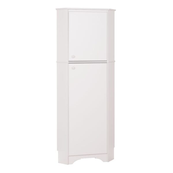 Corner Storage Cabinet 2 Door Space Saving Tall Corner Unit - Image 3