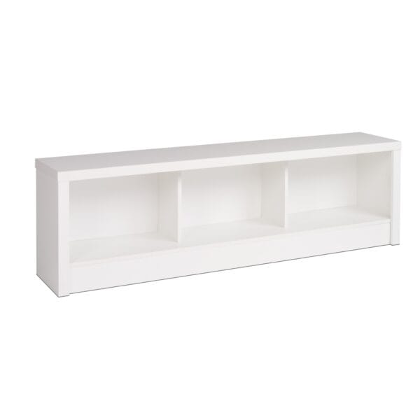 61 Inch White Storage Bench with Flip Lid Entryway Shoe Organizer - Image 2